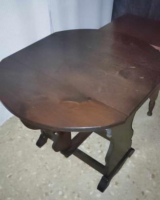  Tavolino rotondo legno 