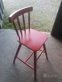 sedia junior AGAM ikea rossa