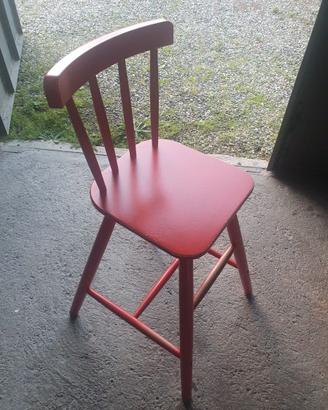 sedia junior AGAM ikea rossa