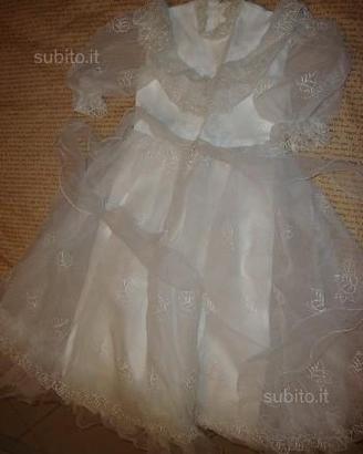 Abito prima comunione vestito bambina organza seta