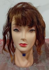 Testa manichino con capelli, H cm 30