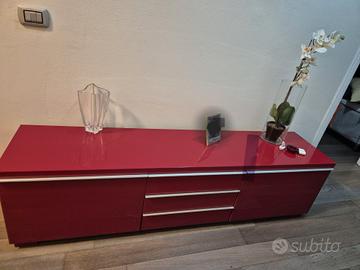 Mobile TV Ikea Besta Burs Rosso