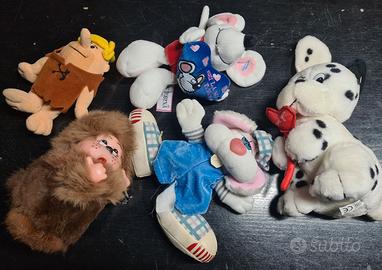 5 Peluche Personaggi cartoni animati anni 2000