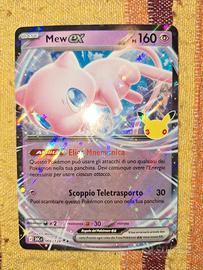 carta pokemon mew ex 30 anniversario