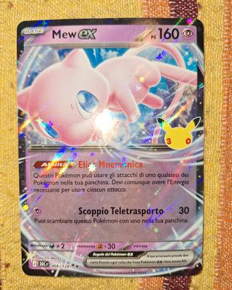 carta pokemon mew ex 30 anniversario