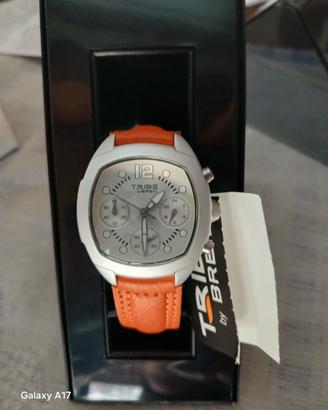 Orologio Tribe by  Breil chrono arancio argento 