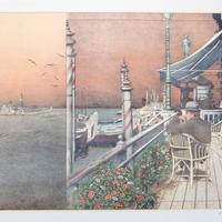 GIUSEPPE GIANNINI. Bella litografia firmata e num