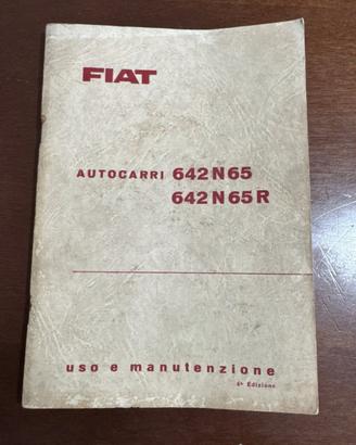 Manuale uso e manutenzione Fiat Autocarri 642 N65