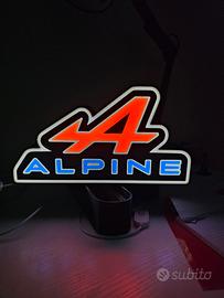 insegna luminosa Alpine stampa 3D 