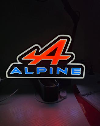 insegna luminosa Alpine stampa 3D 
