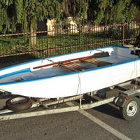barca fondo piatto 3.2 mt con carrello
