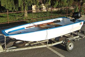 barca fondo piatto 3.2 mt con carrello