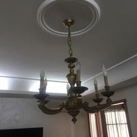 Lampadario oro satinato Possoni
