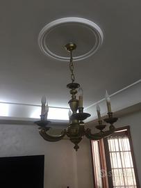 Lampadario oro satinato Possoni