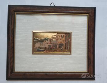 Quadro vintage artigianale Serie Oro porto