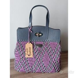 Borsa mosaico uncinetto 
