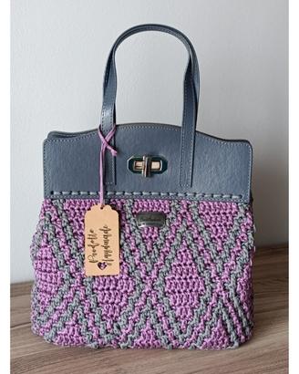 Borsa mosaico uncinetto 
