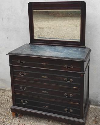 Antico comò cassettone in legno