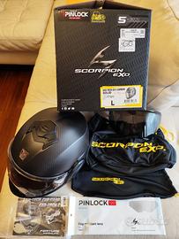 Casco Scorpion Exo-tech Evo Carbon flip-back opaco
