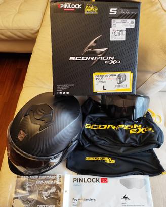 Casco Scorpion Exo-tech Evo Carbon flip-back opaco