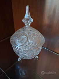 Contenitore in cristaĺo di Boemia