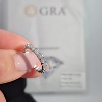 Anello argento con moissanite quasi diamanti