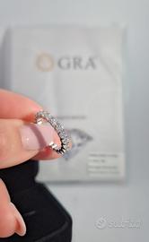 Anello argento con moissanite quasi diamanti