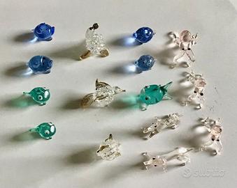 Animali in miniatura in vetro di Murano