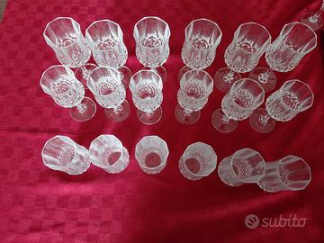 servizio bicchieri cristallo 