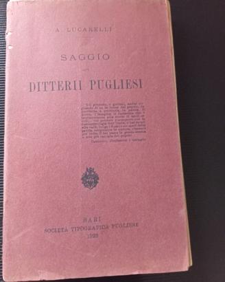 Saggio sui Ditterii Pugliesi