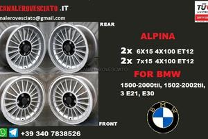 Cerchi alpina 6x 15 + 7X 15 4x100 et12 bmw