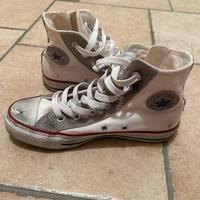Converse ALL STAR cerniera lato bianco grigio .