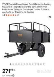 Carrello Vevor x trattorino