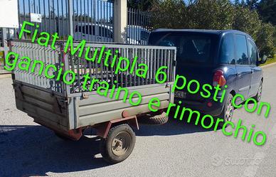 Fiat Multipla con gancio e carrello
