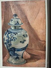 Dipinto olio su tela - Vaso ceramica - 60x40