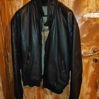 Giacca in pelle stile bomber