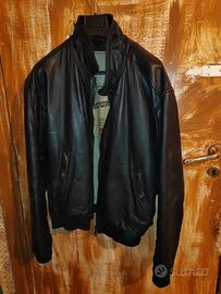 Giacca in pelle stile bomber