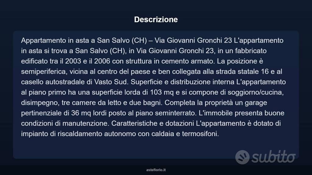 Appartamento – San Salvo, Rione Istonio, Piane Sant'Angelo - Altro