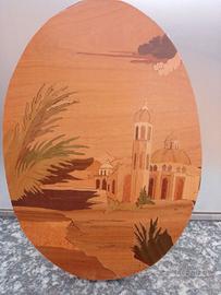 Pannello in Legno, Intarsiato