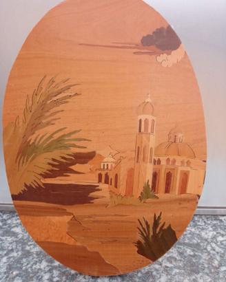 Pannello in Legno, Intarsiato
