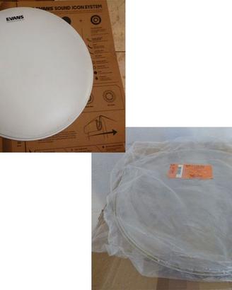 Pelli nuove 18" Ambassador Clear + Evans G1 Coaed