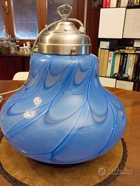 lampada sospensione, vetro Murano anni 80 nuova