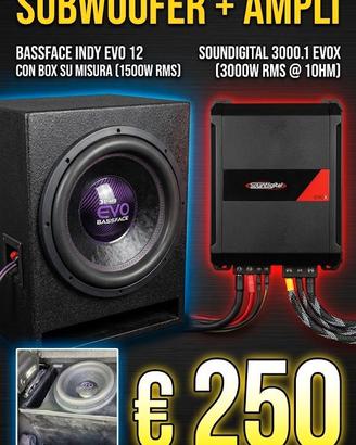 Subwoofer BassFace Indy Evo 12 + Box (1500W RMS)