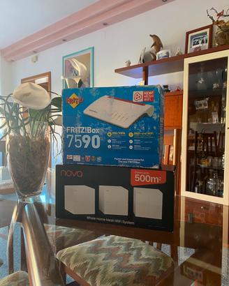 LOTTO FRITZBOX 7590 + 3 MESH TENDA NOVA