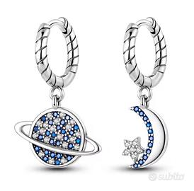 Orecchini Luna e Saturno – Argento S925