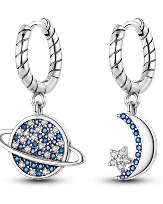 Orecchini Luna e Saturno – Argento S925
