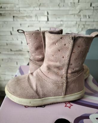 Stivali rosa da bambina con strass