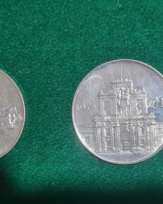 Lotto di 4 monete argento Malta