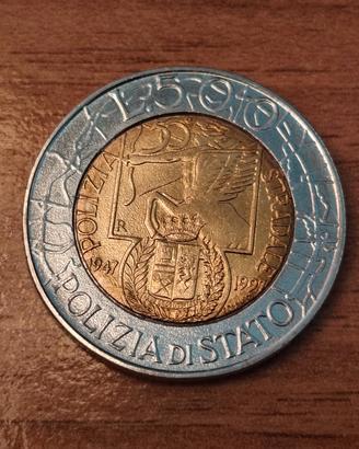 500 lire polizia di stato Fdc 