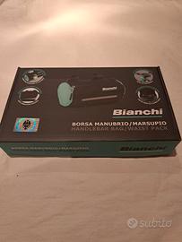 BORSA MANUBRIO BICICLETTA E MARSUPIO BIANCHI